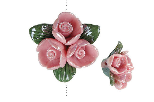 Polymer Clay Flower Pendant, 22x22mm, 1 Piece, Jewelry Making Supplies
