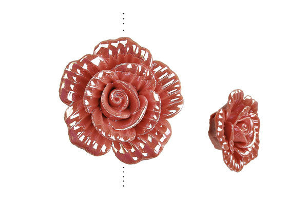 Poly Clay Flower Pendant, 26x26mm, 1 Piece, Pendant for Jewelry Making