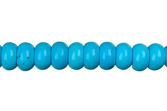 Howlite (Blue) Rondelle Beads