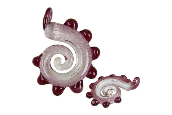 Lampwork Art Glass Dinosaur Tail Pendants - 10 Styles