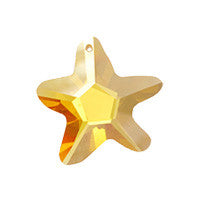 Cubic Zirconia Starfish Pendant, 20x20mm, 1 Piece, Pendant for Jewelry Making