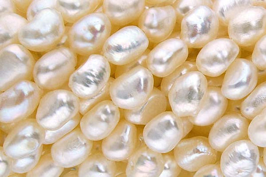 White Smooth Nugget Beads, 15-Inch Strand, Jewelry Making Supplies