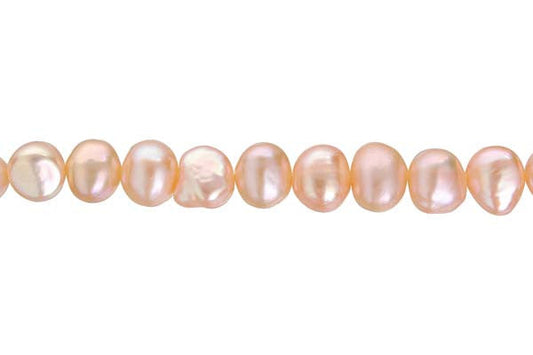 Pink Button Nugget Beads, 16-Inch Strand, Beads for Jewelry Making