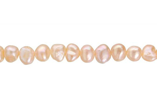 Pink Button Nugget Beads, 15-Inch Strand, Beads for Jewelry Making
