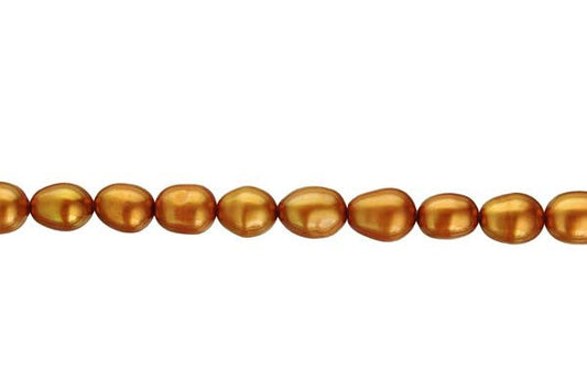 Assorted Dyed FWP Rice Nice (Caramel), 4-6mm