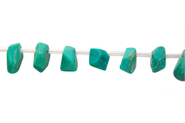 Turquoise Slab Faceted Beads, 16-Inch Strand, Jewelry Making Supplies