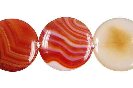 Sardonyx (Red) Coin (A) Beads