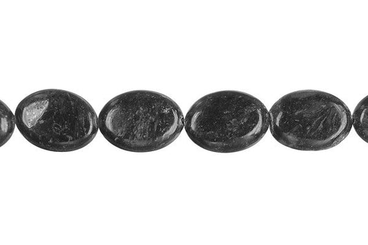 Blue Fire Feldspar Flat Oval Beads