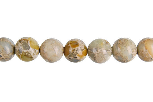 Aqua Terra Jasper Beads - Round - 10mm - 16-inch - unbranded beads for jewelry making