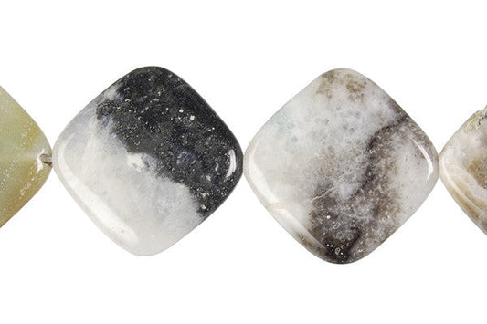 Amazonite Diamond Square Beads, 16-Inch Strand, Beads for Jewelry Making