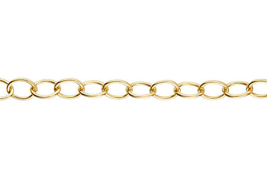 Gold Filled Cable Chain, 3.5x4.5mm