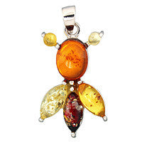 Amber Style 04 Pendant, 16x28mm, 1 Piece, Pendant for Jewelry Making