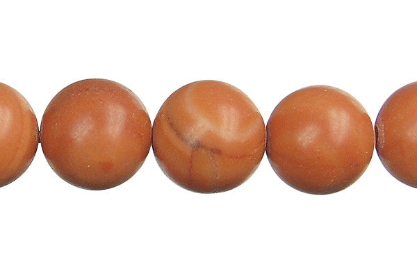 Red Zebra Jasper Round Beads, 16-Inch Strand, Jewelry Making Supplies