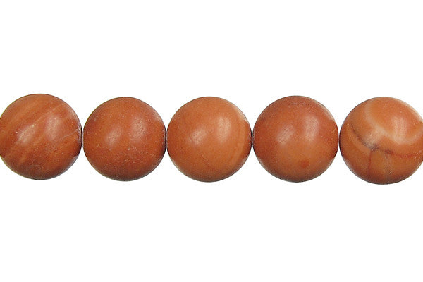 Red Zebra Jasper Round Beads, 16-Inch Strand, Jewelry Making Supplies