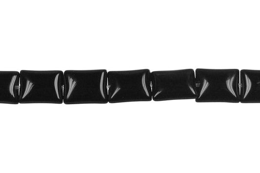 Black Onyx Flat Rectangle Beads, 16-Inch Strand, Beads for Jewelry Making