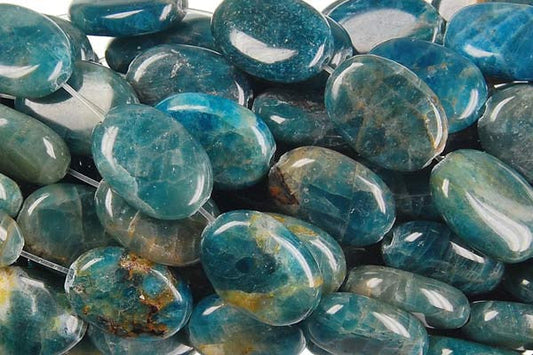 Apatite Flat Oval (B) Beads