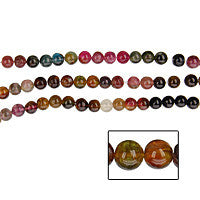 Tourmaline Round Beads, 16-Inch Strand, Jewelry Making Supplies