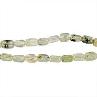 Prehnite Square Tube Beads, 16-Inch Strand, Jewelry Making Supplies