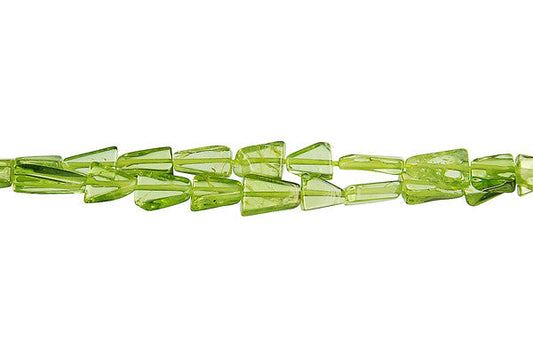 Peridot Triangle Beads, 16-Inch Strand, Beads for Jewelry Making