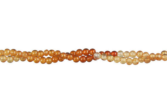 Hessonite Round Beads, 16-Inch Strand, Beads for Jewelry Making