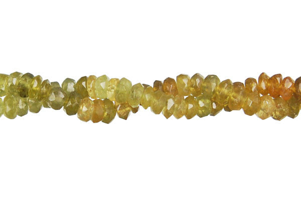Grosular Rondelle Faceted Beads, 16-Inch Strand, Beads for Jewelry Making