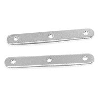 Sterling Silver 3-Strand Divider Bar for 8.0mm Bead, 2.5x20.0mm