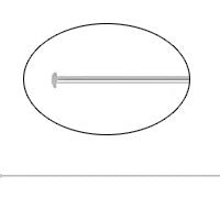 Sterling Silver 24-Gauge Head Pin, 3"