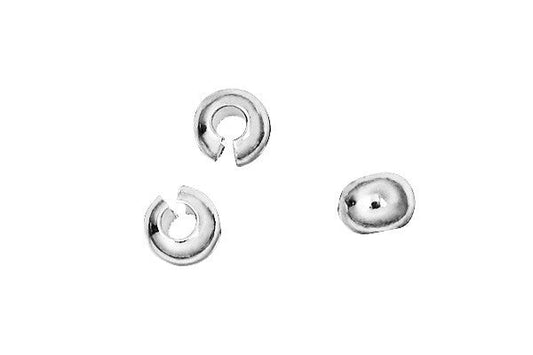 Sterling Silver Crimp Cover 4.0mm