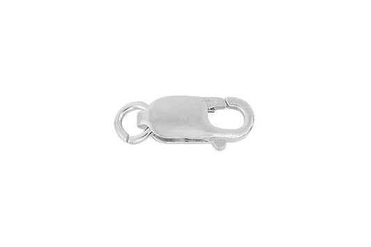 Sterling Silver Lobster Claw Clasp w/Ring, 4.0x10.0mm
