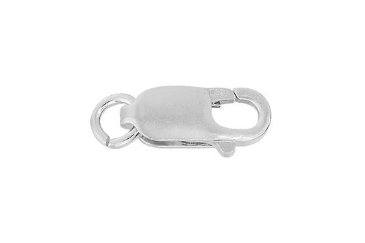 Sterling Silver Lobster Claw Clasp w/Ring, 6.0x16.0mm