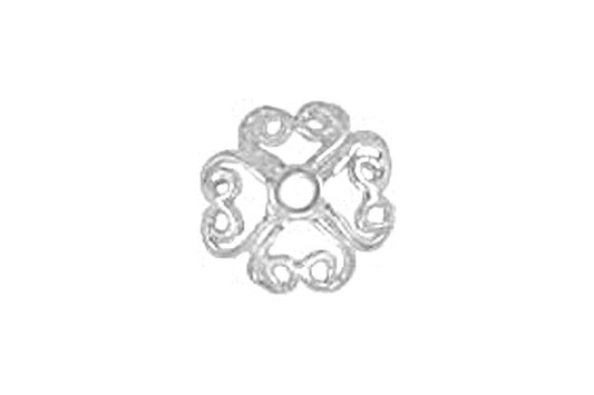 Sterling Silver Filigree Bead Cap, 8.0mm