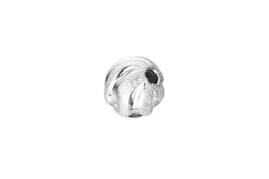 Sterling Silver Twist Stardust Bead, 8.0mm, Jewelry Making Supplies