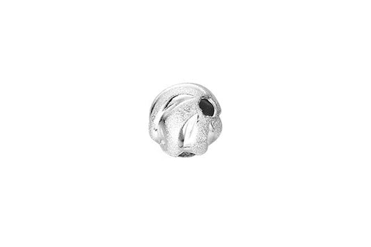 Sterling Silver Twist Stardust Bead, 6.0mm, Jewelry Making Supplies