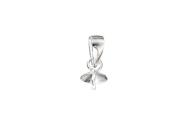 Sterling Silver Twisted Peg Bail w/5.0mm Cup