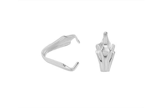 Sterling Silver Lily Pinch Bail, 6.0x8.0mm