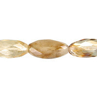 Tiger Quartz Glass Beads - Faceted Rice - 10x20mm - 16-inch - unbranded beads for jewelry making