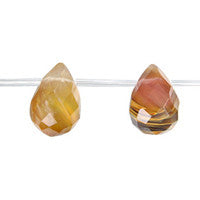 Tiger Quartz Faceted Briolette