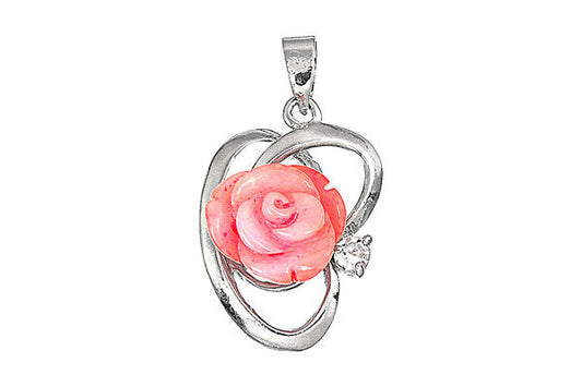 Coral Flower Pendant, 16x24mm, 1 Piece, Pendant for Jewelry Making