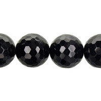 Black Onyx Round Faceted Beads, 16-Inch Strand, Jewelry Making Supplies