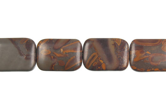 Golden Jasper Flat Rectangle Beads, 16-Inch Strand, Beads for Jewelry Making