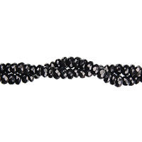 Black Swan Rondelle Faceted Beads, 16-Inch Strand, Beads for Jewelry Making