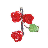 Coral Flower Pendant, 22x28mm, 1 Piece, Pendant for Jewelry Making