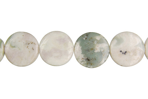 Peace Stone Coin Beads, 16-Inch Strand, Beads for Jewelry Making