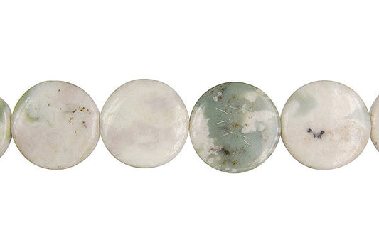 Peace Stone Coin Beads, 16-Inch Strand, Beads for Jewelry Making