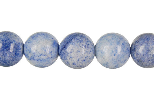 Blue Aventurine Round Beads, 16-Inch Strand, Beads for Jewelry Making
