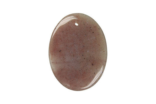 Chocolate Aventurine Flat Oval Pendant, 30x40mm, 1 Piece, Pendant for Jewelry Making