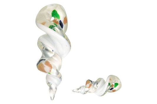 Pendant Murano Foil Glass Screw (White)