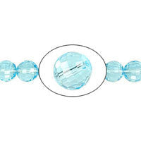 Chinese Crystal Round Faceted Beads, 15-Inch Strand, Beads for Jewelry Making