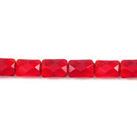 Ruby Quartz Faceted Rectangle