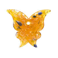 Murano Foil Glass Butterfly N YH Pendant, 35x35mm, 1 Piece, Pendant for Jewelry Making